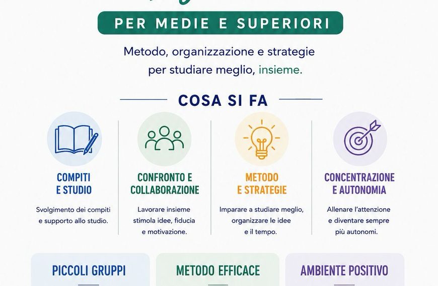 Doposcuola specialistico in piccolo gruppo